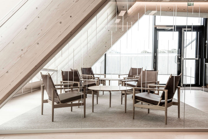 Broadway Lounge Chair - Eikund - Chairs - Semi - Aniline Black - White Oiled Oak - HORNE