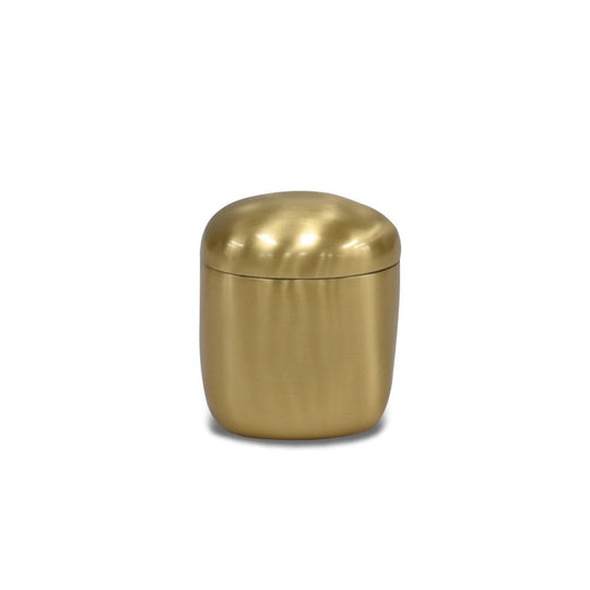 Lidded Box in Brushed Brass - Tina Frey - Office Accessories - HORNE