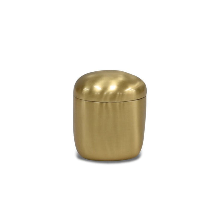 Lidded Box in Brushed Brass - Tina Frey - Office Accessories - HORNE