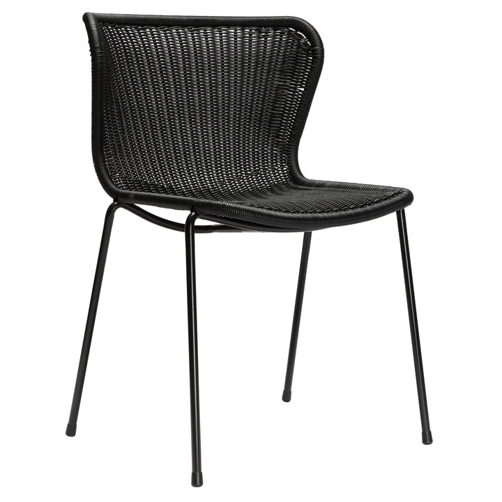 C603 Outdoor Dining Chair - Feelgood Designs - Outdoor Furniture - Black Seat/ Black Frame - HORNE