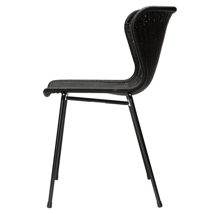 C603 Outdoor Dining Chair - Feelgood Designs - Outdoor Furniture - Black Seat/ Black Frame - HORNE
