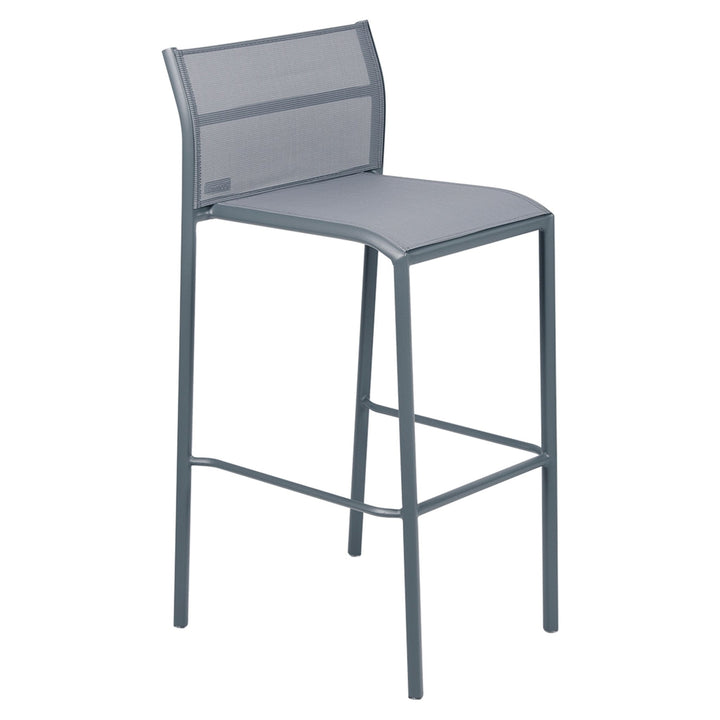 Cadiz High Barstool - Stereo Fabric - Set of 4 - Fermob - Outdoor Furniture - Storm Grey - HORNE