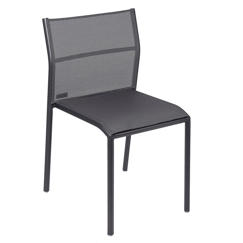 Cadiz Side Chair - Stereo Fabric - Set of 4 - Fermob - Outdoor Furniture - Acapulco Blue - HORNE