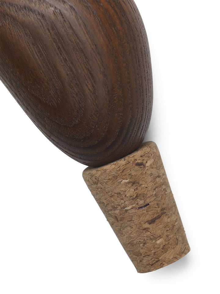 Cairn Wine Stoppers - Set of 2 - Ferm Living - Wine + Champagne Glasses - Oak - HORNE