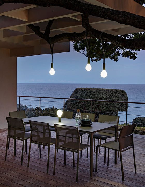 Calvi Table 77" x 37" - Fermob - Outdoor Furniture - Lapilli Grey - HORNE