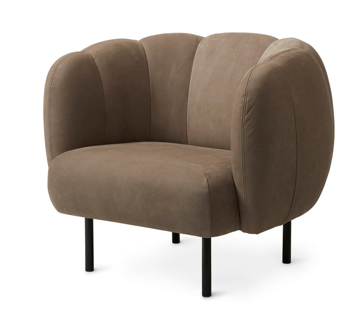 Cape Lounge Chair with Stitches - Warm Nordic - Chairs - Nabuk Seppia - HORNE