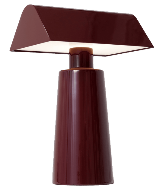 Caret MF1 Portable Lamp - &Tradition - Table + Task - Dark Burgundy - HORNE