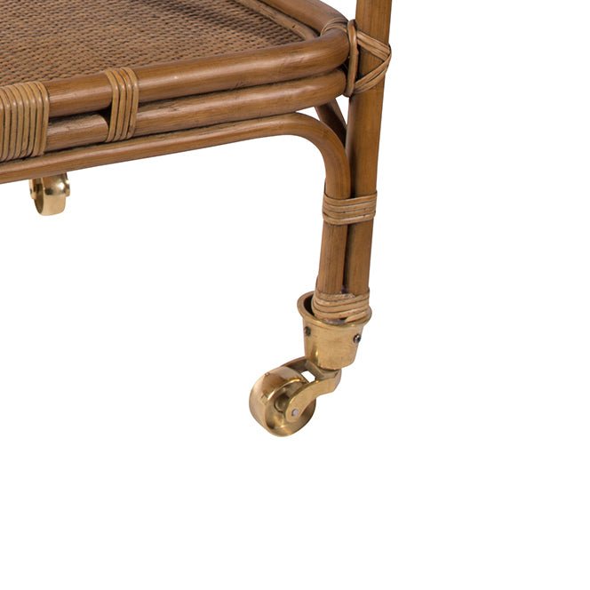 Carlo Rattan Bar Cart - Sika Design - Tables + Desks - Black - HORNE