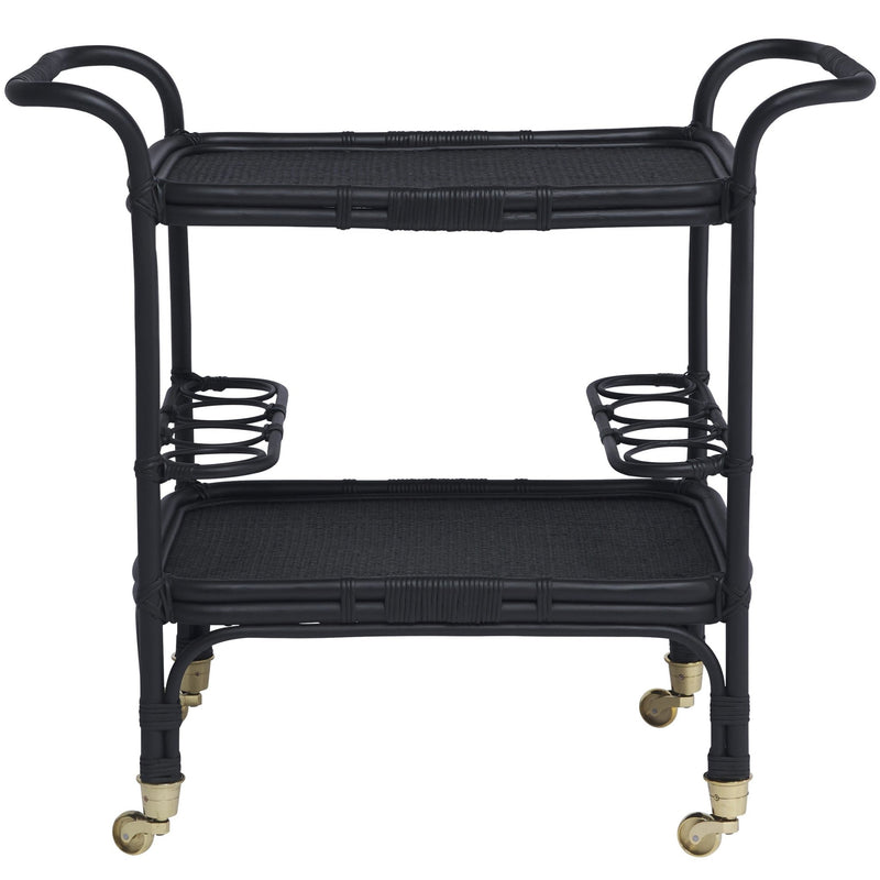 Carlo Rattan Bar Cart - Sika Design - Tables + Desks - Antique - HORNE