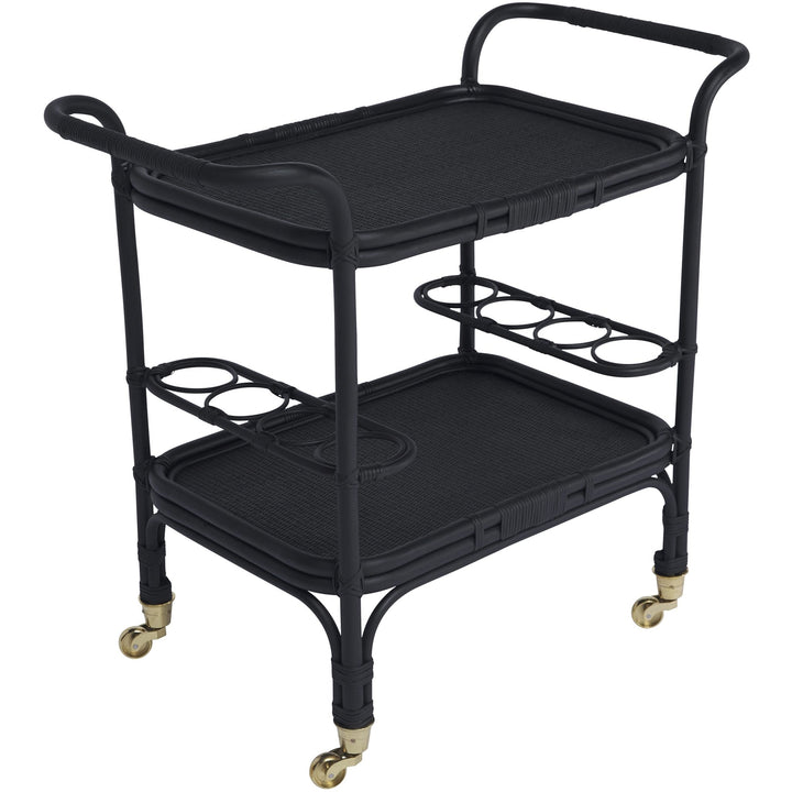 Carlo Rattan Bar Cart - Sika Design - Tables + Desks - Antique - HORNE