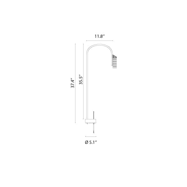 Caule Bollard 2 - Nest Shade Floor Lamp - Flos - Floor Lamps - Grey - 2700K - No Caule Box - HORNE