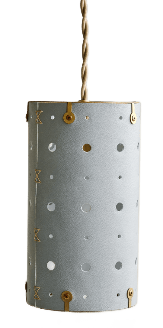 Celeste Pendant - Lostine - Pendants - Cloud Blue Leather - White Canopy - HORNE