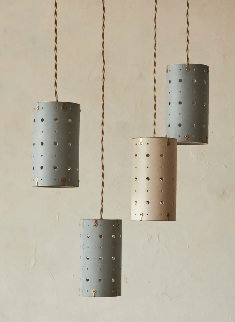 Celeste Pendant - Lostine - Pendants - Cloud Blue Leather - White Canopy - HORNE