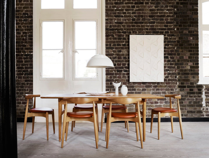 CH327 Dining Table - Carl Hansen & Son - Tables - 97.6" x 37.4" - Soaped Oak - HORNE