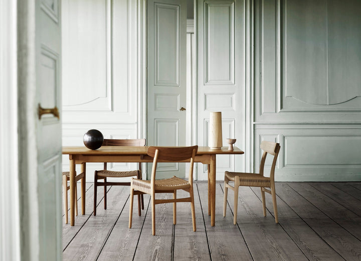 CH327 Dining Table - Carl Hansen & Son - Tables - 97.6" x 37.4" - Soaped Oak - HORNE