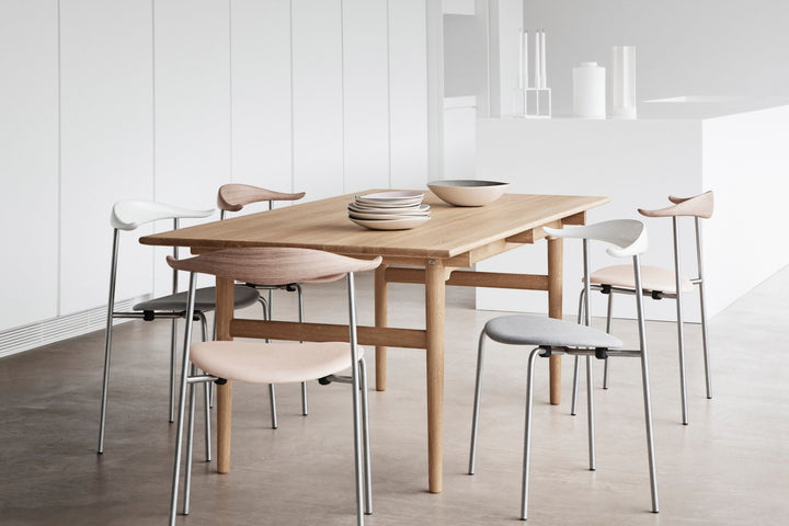 CH88P Dining Chair - Carl Hansen & Son - Chairs - White Beech/Canvas 2124/Stainless - HORNE