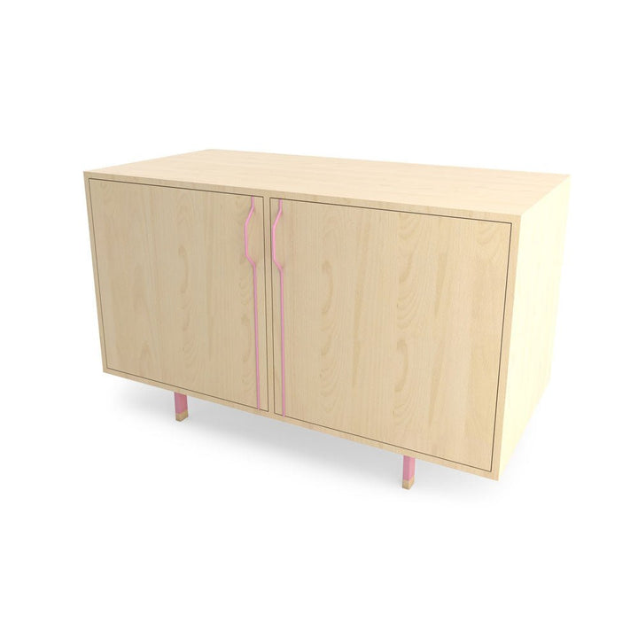 Chapman Double Unit Storage Cabinet - Maple - Tronk - Sideboards + Cabinets - Pink - HORNE