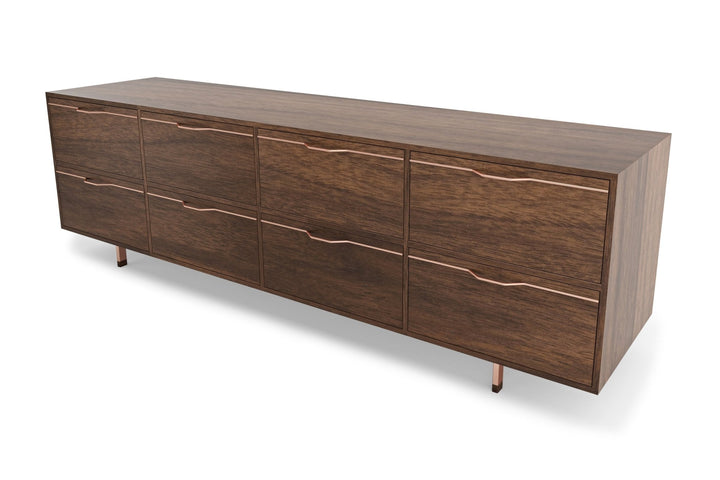 Chapman Long Dresser Credenza - Walnut - Tronk - Dressers - Rose Copper - HORNE