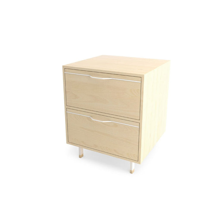 Chapman Single Unit Storage Nightstand - Maple - Tronk - Bedside Tables - White - HORNE