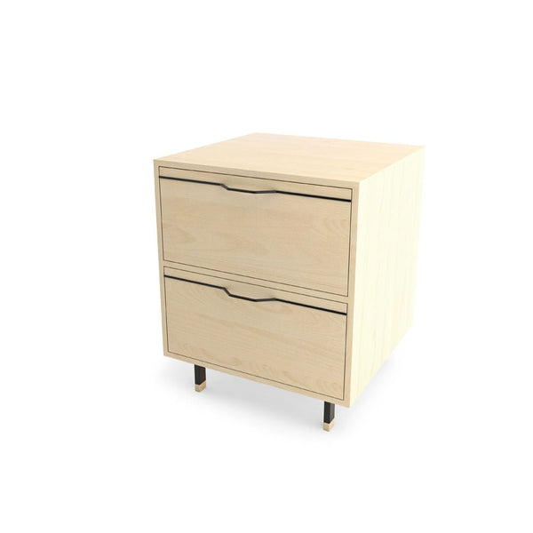 Chapman Single Unit Storage Nightstand - Maple - Tronk - Bedside Tables - Black - HORNE
