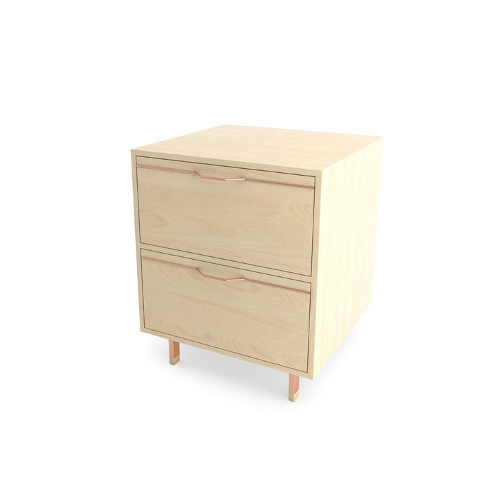 Chapman Single Unit Storage Nightstand - Maple - Tronk - Bedside Tables - Rose Copper - HORNE