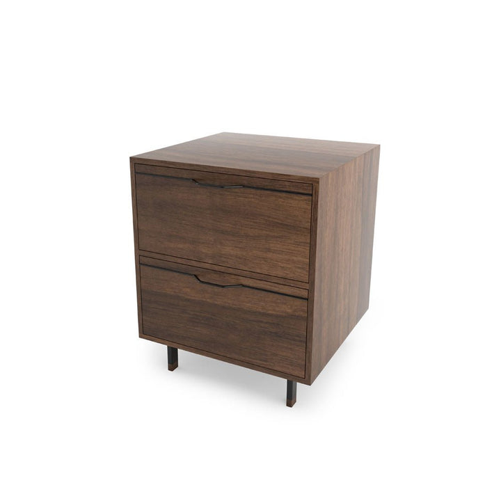 Chapman Single Unit Storage Nightstand - Walnut - Tronk - Bedside Tables - Black - HORNE