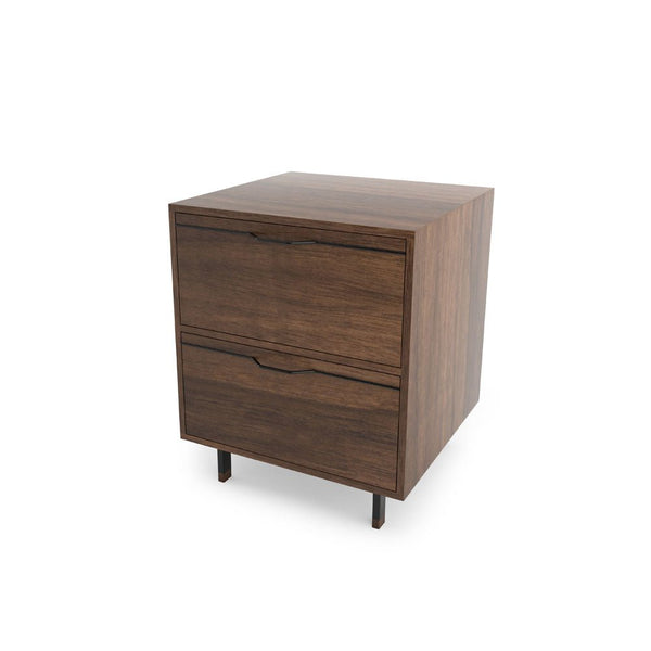 Chapman Single Unit Storage Nightstand - Walnut - Tronk - Bedside Tables - Black - HORNE