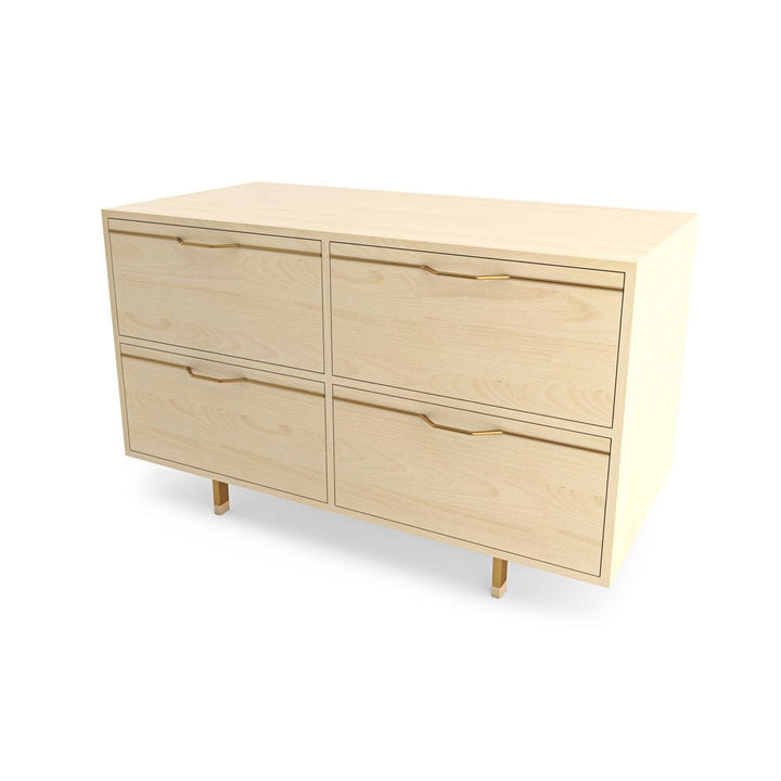 Chapman Small Storage Dresser Cabinet - Maple - Tronk - Dressers - Brassy Gold - HORNE
