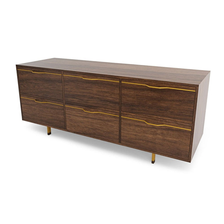 Chapman Storage Dresser Credenza - Walnut - Tronk - Dressers - Mustard - HORNE