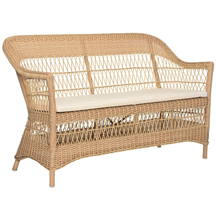 Charlot 2 - Seater Sofa - Exterior - Sika Design - Outdoor Furniture - Natural - Tempotest Canvas White - HORNE