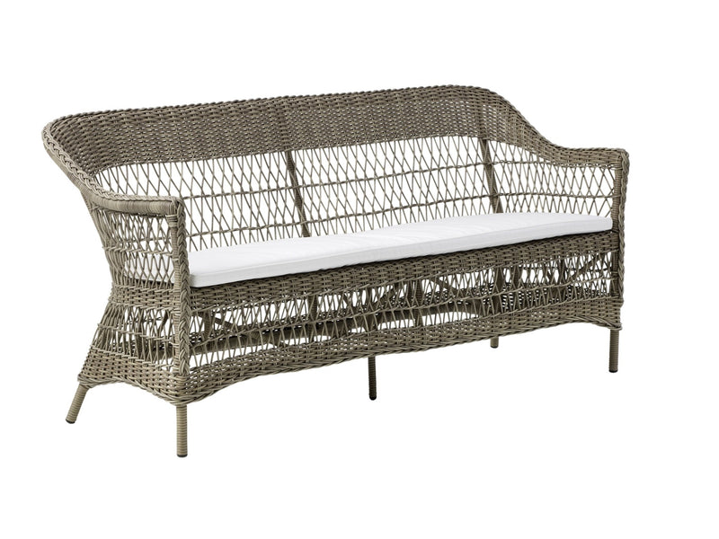 Charlot 3 - Seater Sofa - Exterior - Sika Design - Outdoor Furniture - Antique - Sunbrella Sailcloth Seagull - HORNE