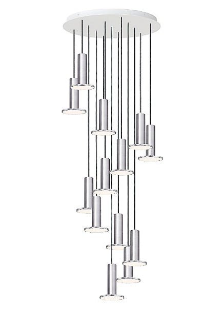Cielo Chandelier - Grouping 13 - Pablo Designs - Chandeliers - Silver/Gray Cord - HORNE