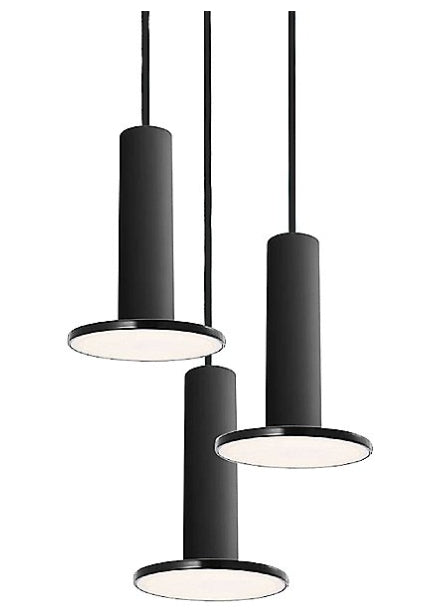 Cielo Chandelier - Grouping 3 - Pablo Designs - Chandeliers - Black/Black Rim/Black Cord - HORNE