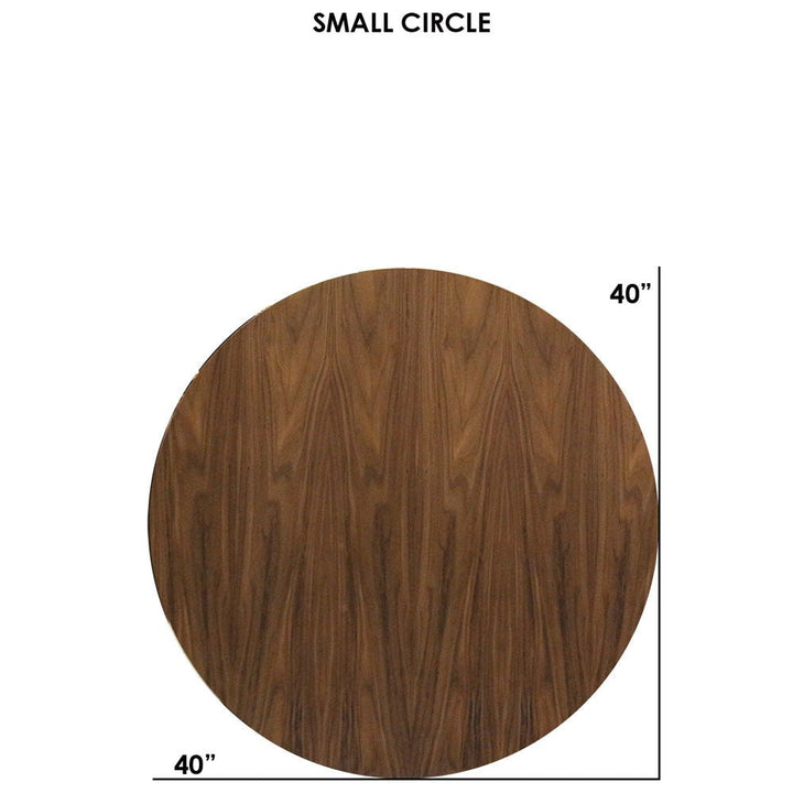 Clarke Small Circle Dining Table - Walnut - Tronk - Tables + Desks - White - HORNE