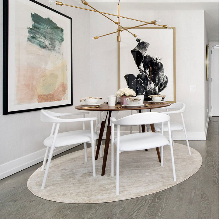 Clarke Small Oval Dining Table - Walnut - Tronk - Tables + Desks - White - HORNE