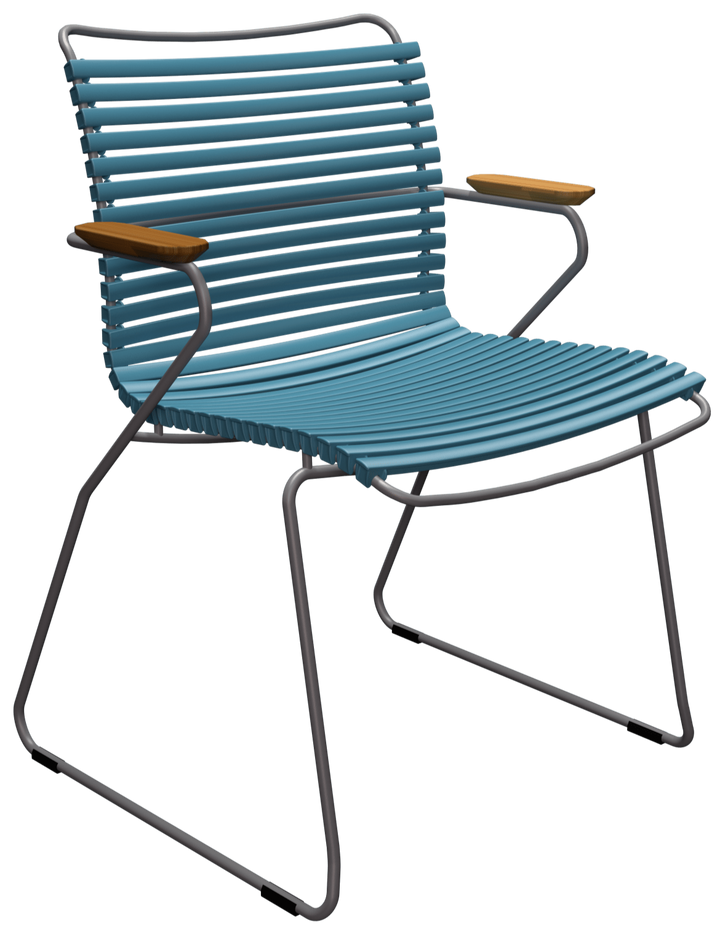 CLICK Outdoor Dining Chair w/Armrests - HOUE - Outdoor Furniture - Petrol - HORNE