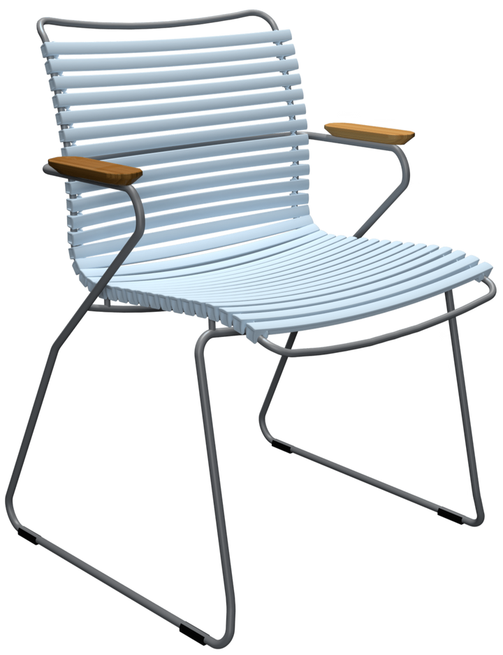 CLICK Outdoor Dining Chair w/Armrests - HOUE - Outdoor Furniture - Dusty Light Blue - HORNE