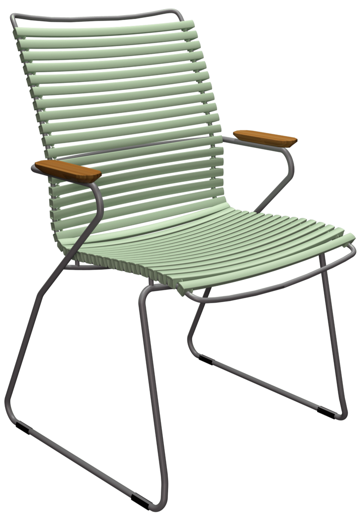 CLICK Outdoor Dining Chair w/Armrests - Tall Back - HOUE - Outdoor Furniture - Dusty Green - HORNE