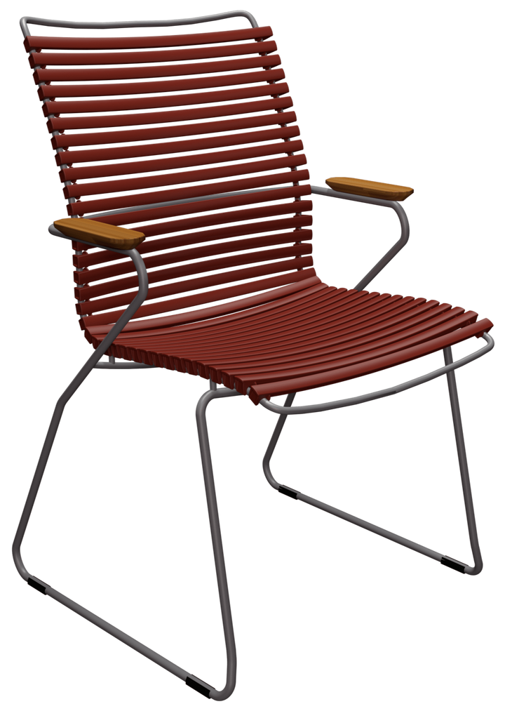 CLICK Outdoor Dining Chair w/Armrests - Tall Back - HOUE - Outdoor Furniture - Paprika - HORNE