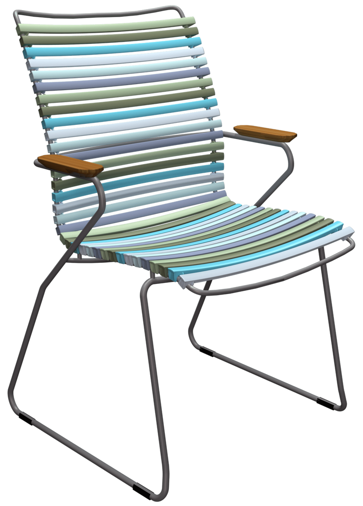 CLICK Outdoor Dining Chair w/Armrests - Tall Back - HOUE - Outdoor Furniture - Multi Color 2 - HORNE