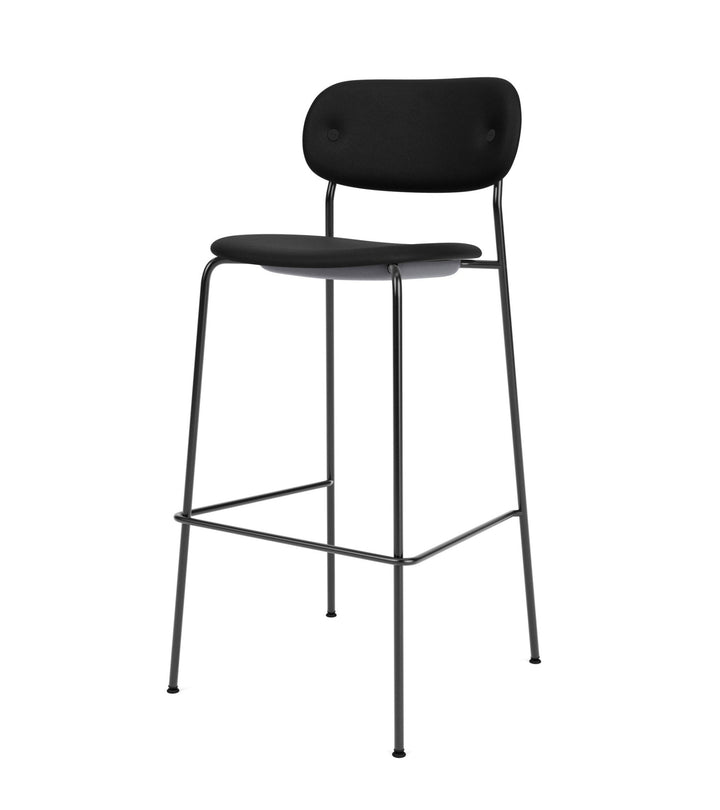 Co Bar Chair - Fully Upholstered - Audo Copenhagen - Chairs - Black Frame/ Sierra Leather 1001 (Black) - HORNE