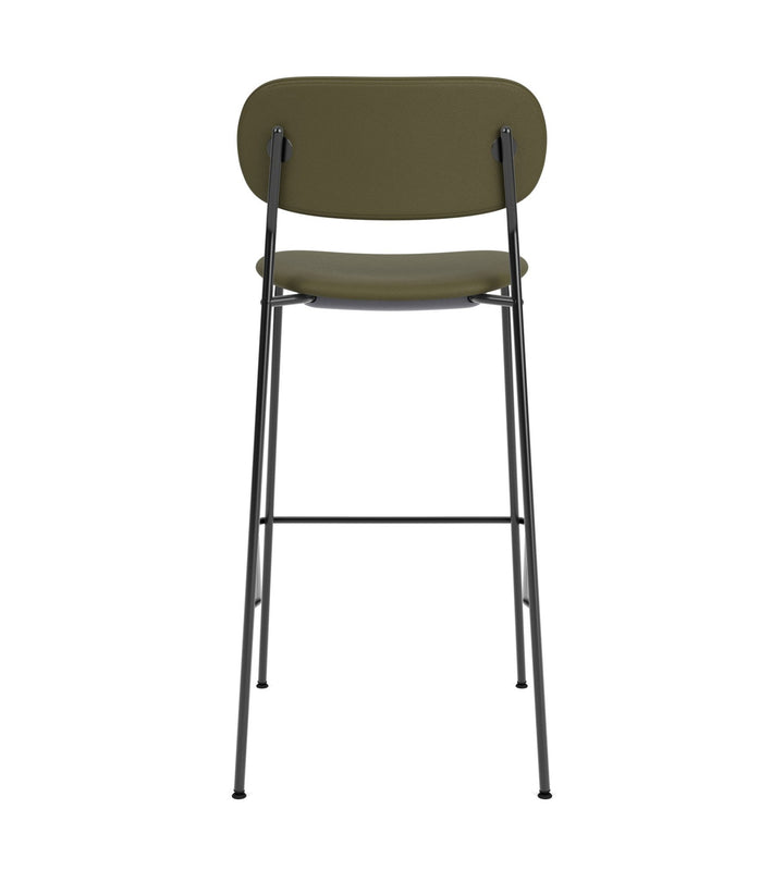 Co Bar Chair - Fully Upholstered - Audo Copenhagen - Chairs - Black Frame/ Sierra Leather 0441 (Army) - HORNE