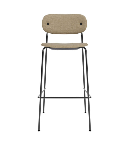 Co Bar Chair - Fully Upholstered - Audo Copenhagen - Chairs - Black Frame/ Audo Boucle 02 (Beige) - HORNE