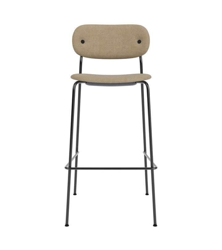 Co Bar Chair - Fully Upholstered - Audo Copenhagen - Chairs - Black Frame/ Audo Boucle 02 (Beige) - HORNE