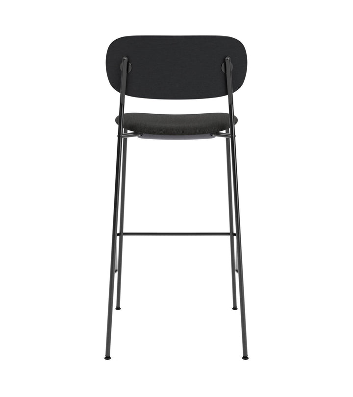 Co Bar Chair - Upholstered Seat - Audo Copenhagen - Chairs - Black Frame/ Black Oak/ Re - wool 0198 (Black) - HORNE