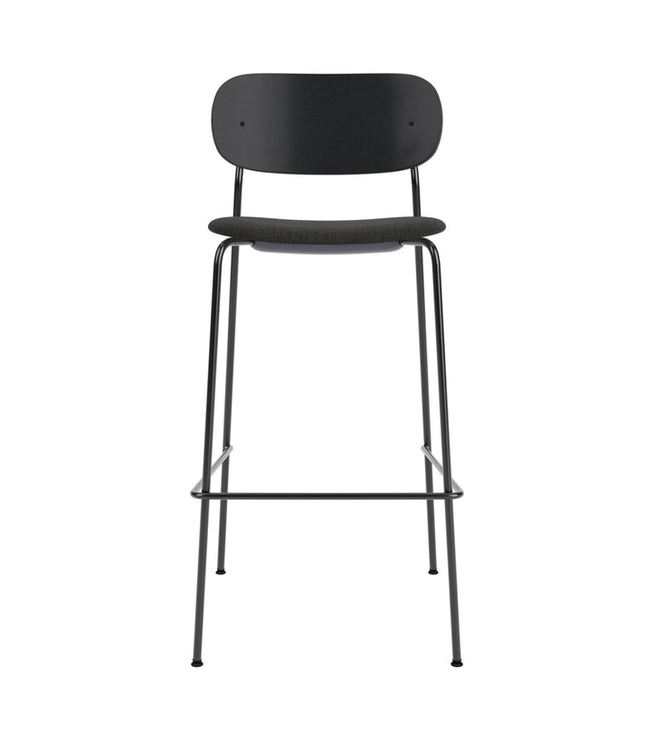 Co Bar Chair - Upholstered Seat - Audo Copenhagen - Chairs - Black Frame/ Black Oak/ Re - wool 0198 (Black) - HORNE