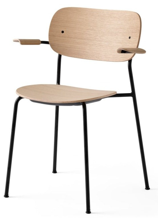 Co Chair - w/ Armrest - Audo Copenhagen - Chairs - Black / Dark Stained Oak - HORNE