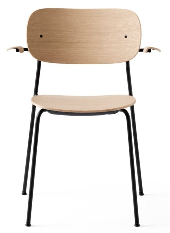 Co Chair - w/ Armrest - Audo Copenhagen - Chairs - Black / Natural Oak - HORNE