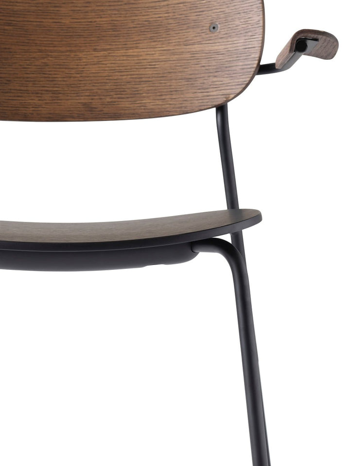 Co Chair - w/ Armrest - Audo Copenhagen - Chairs - Black / Dark Stained Oak - HORNE