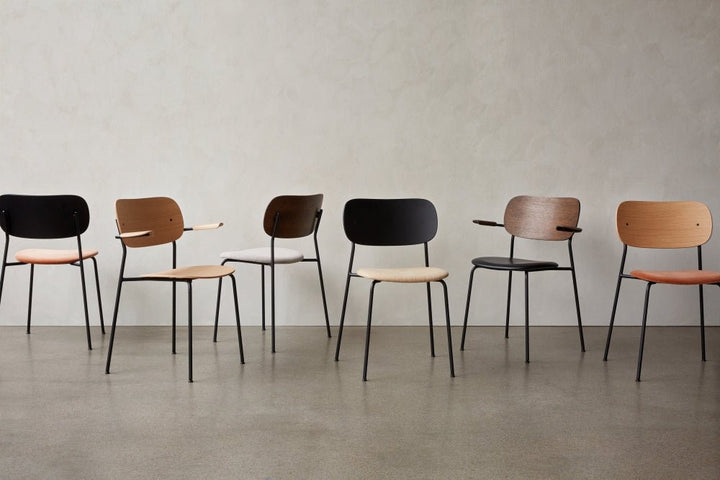 Co Chair - w/ Armrest - Audo Copenhagen - Chairs - Chrome / Dark Stained Oak - HORNE
